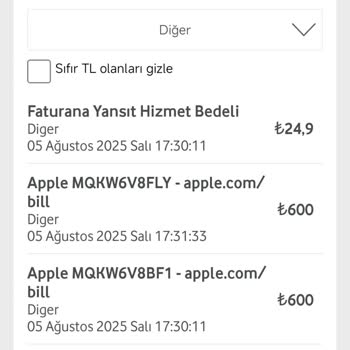 İzinsiz Apple.com Bill Ücreti Ve Vodafone'un İlgisizliği