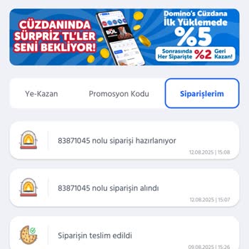 Dominos Siparişim İptal Edildi Ücretim İade Edilmedi Mağdur Edildim