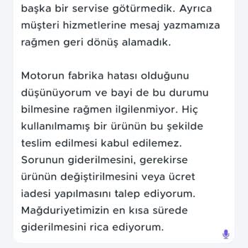Yeni Alınan Elektrikli Motorun Eğik Ve Güvensiz Çıkması