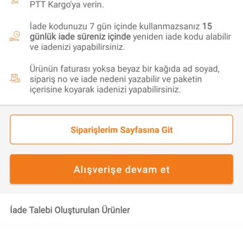 İade İşlemi İçin Evden Teslimat Seçeneği Sunulmuyor Mağdur Oldum