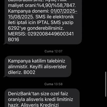 Denizbank Okul Ödememde 5 Taksit Hakkım Uygulanmadı, Mağduriyet Yaşıyorum