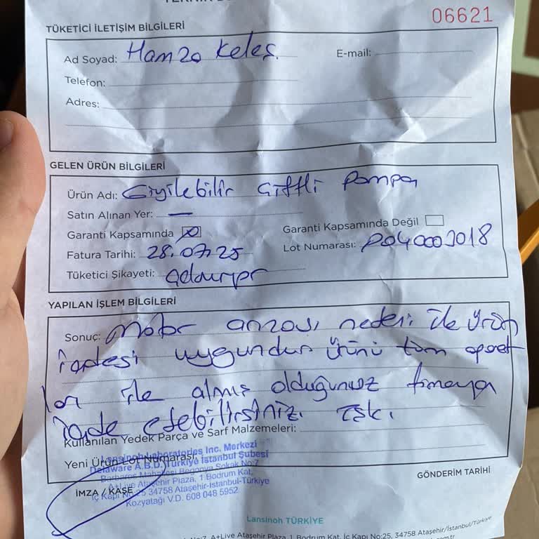 Lansinoh Göğüs Pompası Arızasında Yetersiz Servis Ve Müşteri Hizmetleri