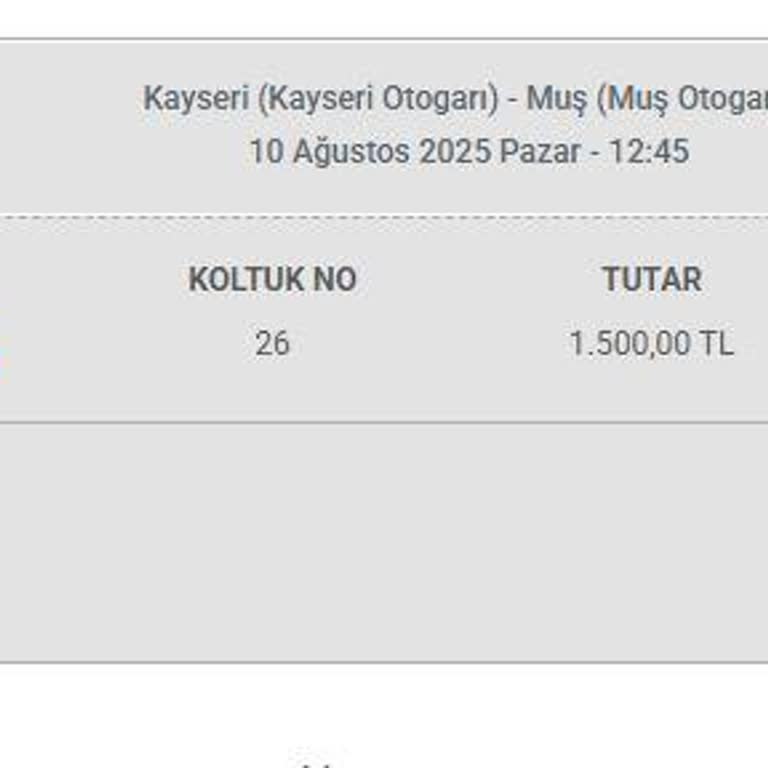 Satın Aldığım Otobüs Biletinin Faturası Ve E-bileti İletilmedi