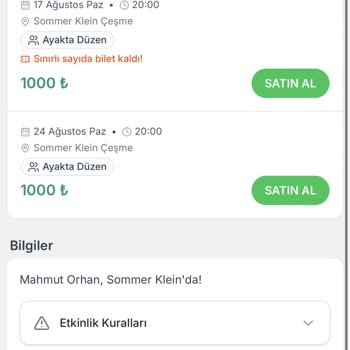 Yanlışlıkla Satın Alınan Backstage Bileti İçin İade Talebi Ve Destek Eksikliği