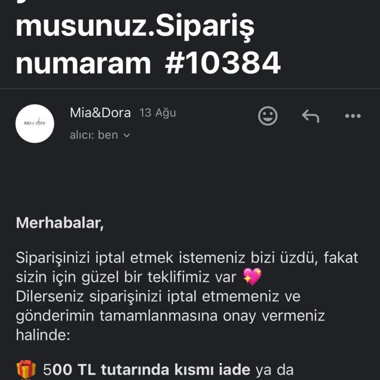 Sipariş İptali Talebine Rağmen Ürün Kargoya Verildi, Ücret İadesi İsteniyor