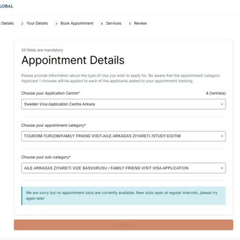 Aile/arkadaş Vizesi İçin Randevu Bulunamıyor, Seyahat Planım Tehlikede