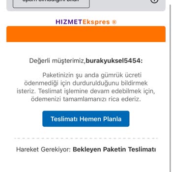 Sahte Kargo E-postalarıyla Kişisel Bilgilerimin İzinsiz Kullanılması Hakkında Endişe