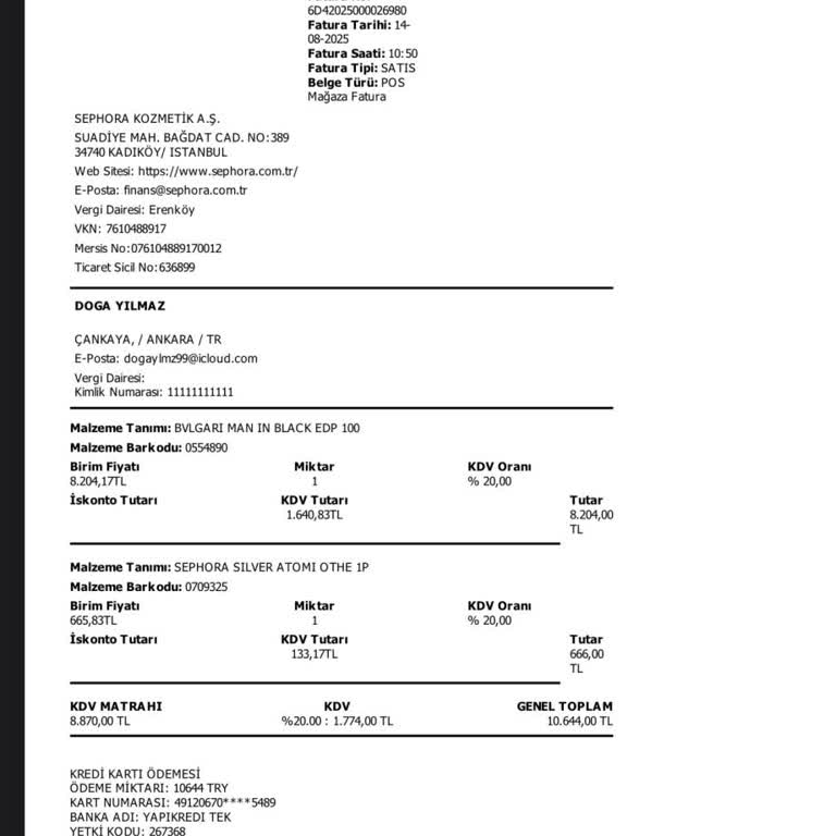 Adıma Düzenlenen Sahte Fatura Ve Kişisel Bilgi Güvenliği Endişesi