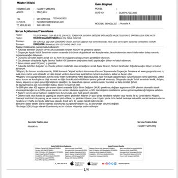 Garanti Süresinde Batarya Değişimi İçin Ücret Alınması Ve Mağduriyet Yaşanması