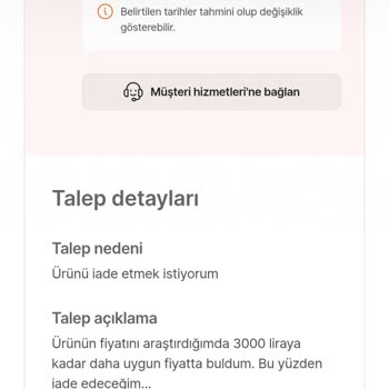 Haksız İade Reddi Ve Mağduriyetimin Giderilmesini Talep Ediyorum