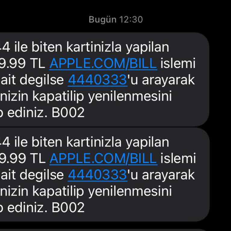 Apple.com/BILL Adına Bilgim Dışında Yapılan Yüksek Tutarli Kredi Kartı İşlemleri Hakkında Acil İade Ve Açıklama Talebi