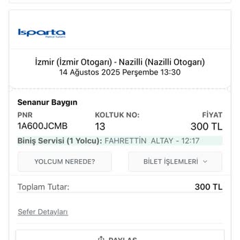 Yanlış Servis Saati Yüzünden Mağdur Oldum Biletim Yandı