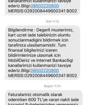 Yeni Alınan Kredi Kartıma Haksız Aidat Yansıtıldı, İade Talebim Reddedildi