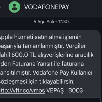 Apple.com Bill Adıyla Bilgim Dışında Faturama Yüksek Tutarlı İşlemler Yansıtıldı