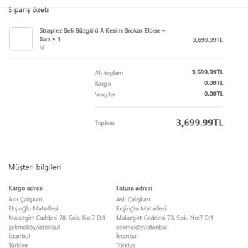 Kusurlu Elbise Ve Yüksek İade Ücreti Nedeniyle Mağduriyet