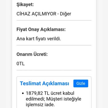 Garanti Ve Sigorta Devam Ederken Ücret Talebi Ve İlgisizlik