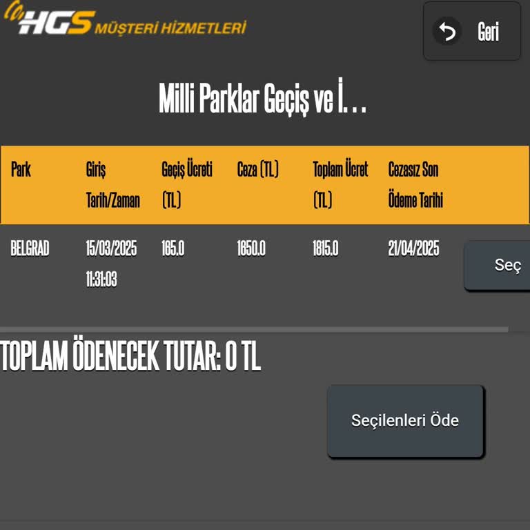 HGS Belgrad Ormanı Girişinde Uyarısız 10 Kat Ceza Ve Ödeme Sorunu Mağduriyeti