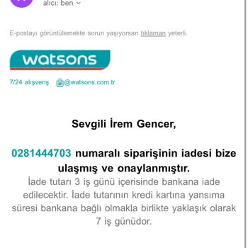 İptal Edilen Sipariş Sonrası Ücret Ve Puan İadesi Yapılmadı, Müşteri Hizmetleri Yanıtsız