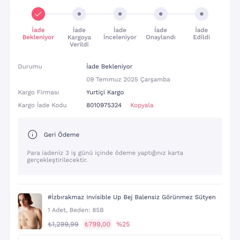 Penti Online Alışverişte Geciken İade Ve Yetersiz Müşteri Hizmeti