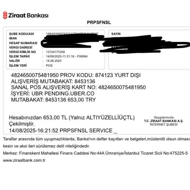 Gerçekleşmeyen Uber Yolculuğu İçin Ücret Alındı, İade Yapılmadı