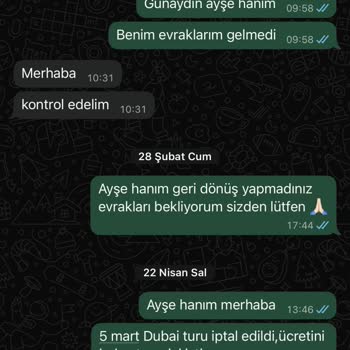 Dubai Turu Son Anda İptal Edildi Ücretim Aylardır İade Edilmedi