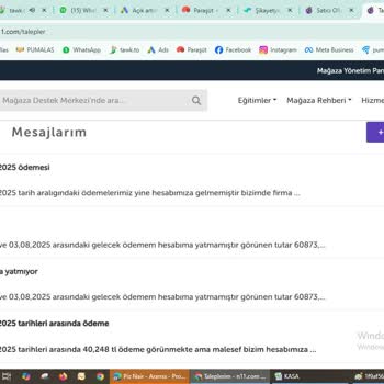 N11'de Satıcı Ödemelerinde Sürekli Gecikme Yaşıyoruz