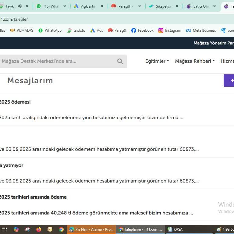 N11'de Satıcı Ödemelerinde Sürekli Gecikme Yaşıyoruz