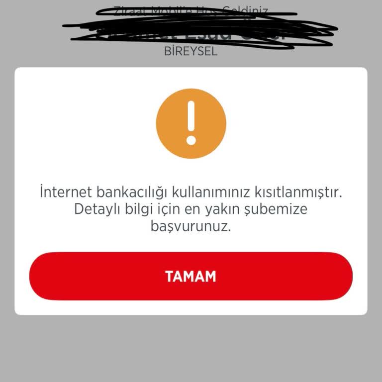 Açıklamasız Hesap Kısıtlaması Nedeniyle Mağduriyet