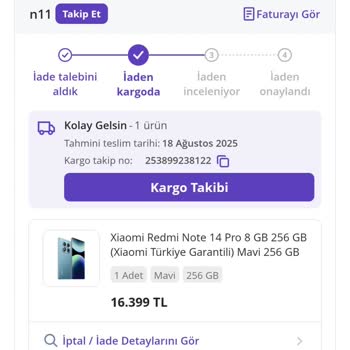 İptal Edilen Siparişin Ücreti Hala İade Edilmedi, Mağduriyetim Giderilmiyor