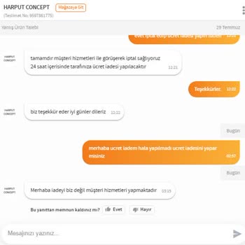 Yanlış Ürün Gönderimi Ve Ücret İadesinde Gecikme Nedeniyle Mağduriyet