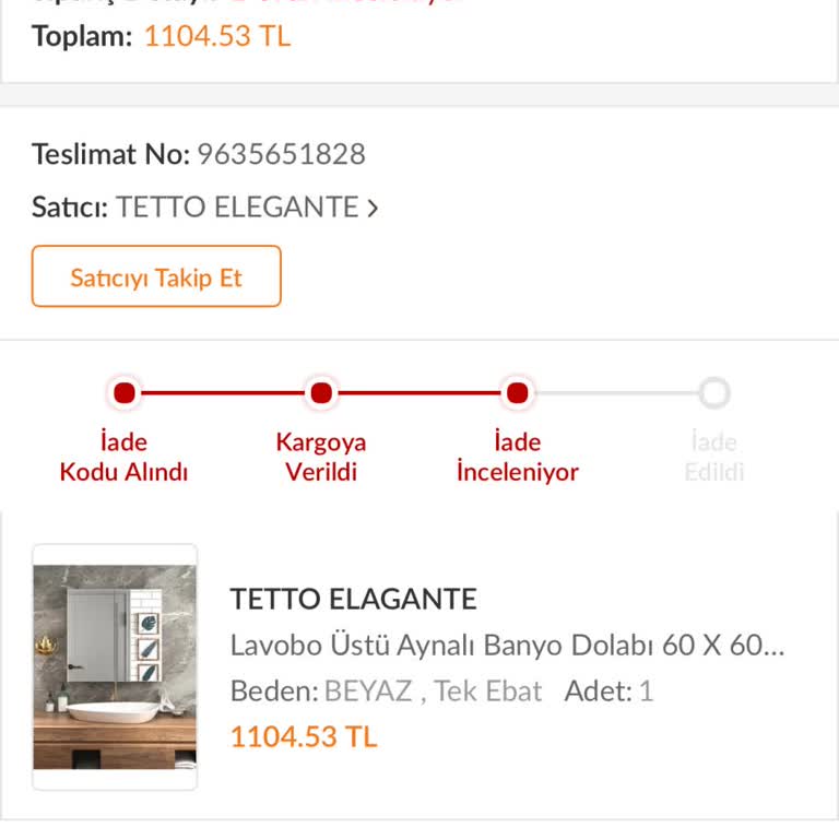 Sipariş Teslim Edilmeden İade Edildi, Mağduriyetim Giderilmiyor