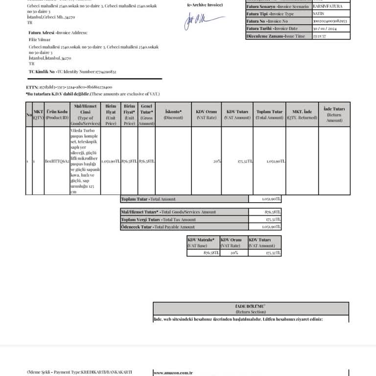 Vileda Turbo Temizlik Seti Pedalı Tamamen Bozuldu, Değişim Talep Ediyorum