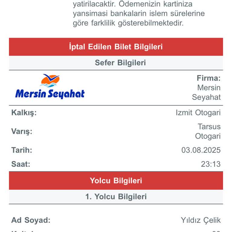 Bilet İptali Sonrası 11 Gündür Ücret İadem Yapılmadı