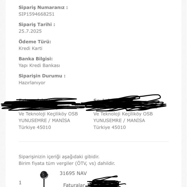 Vantilatör Siparişim Haftalardır Teslim Edilmedi Mağdurum