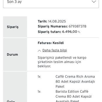 Siparişimdeki Hediye Kahve Makinesi Sipariş Sonrası Görünmedi