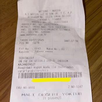 Watsons Kupon Kodum Geçersiz Oldu Mağduriyetimin Giderilmesini İstiyorum
