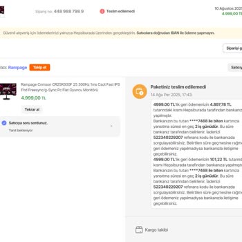 Evde Olmama Rağmen Kargo Teslim Edilmedi Ve Siparişim İade Edildi