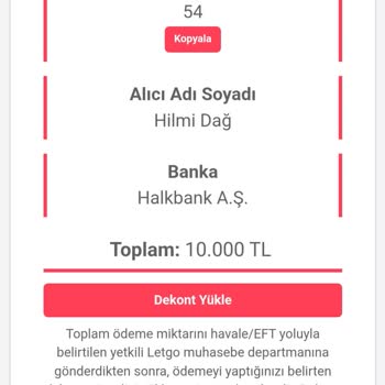 Letgo Cüzdanım Güvende Hizmetiyle 10 Bin TL Ödedim Ürünüm Gelmedi Ve Param İade Edilmiyor