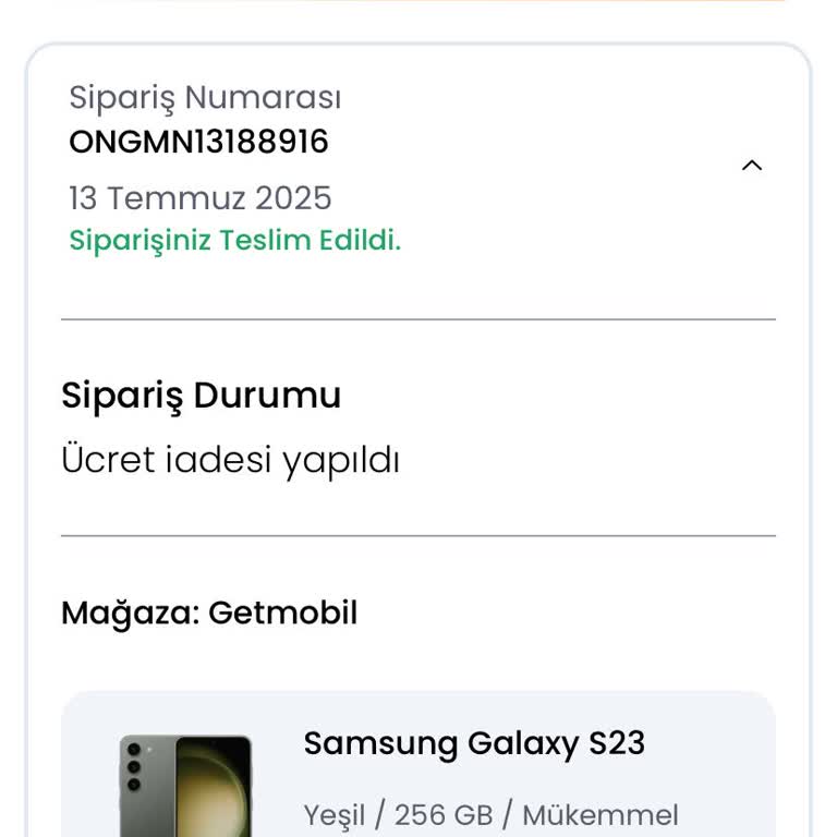 İade Edilen Telefonun Ücreti 15 Gündür Kartıma Yatmadı