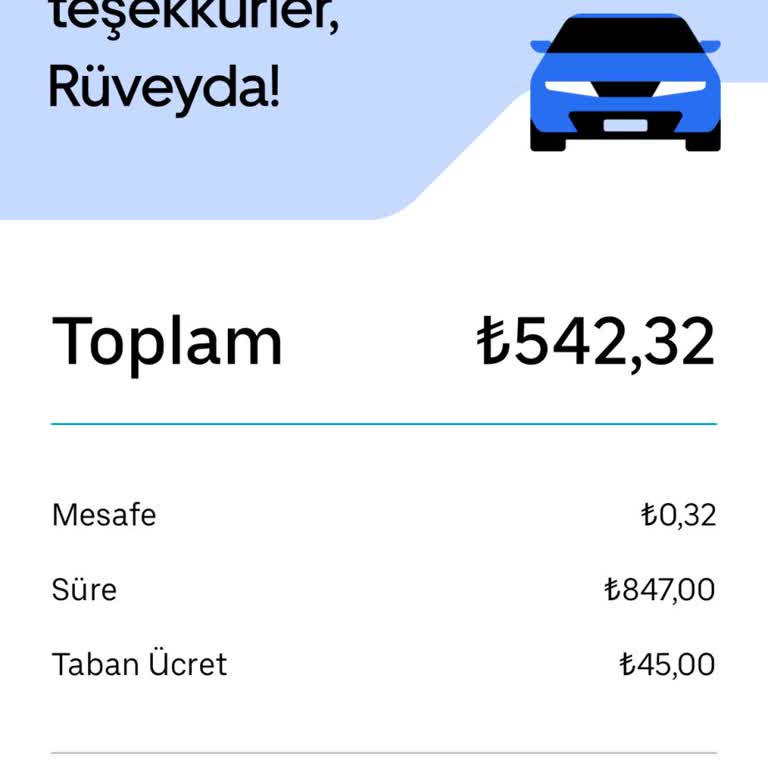 Uber Yolculuğunda Hatalı Ücretlendirme Ve Müşteri Hizmetlerine Ulaşılamaması