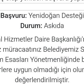 İhtiyaç Sahibi Olmama Rağmen Yenidoğan Destek Paketi Başvurum Reddedildi