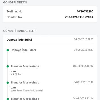 Kargo Otomatı Arızası Ve İade Sürecinde Mağduriyet