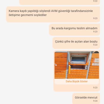 Kargo Otomatı Arızası Ve İade Sürecinde Mağduriyet