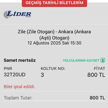 Bilet İptalinde Ücret İadesi Sorunu Ve Müşteri Hizmetlerine Ulaşılamıyor