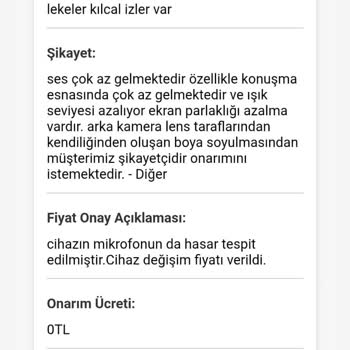 Garanti Kapsamındaki İphone İçin Yetersiz Servis Ve Yüksek Değişim Ücreti