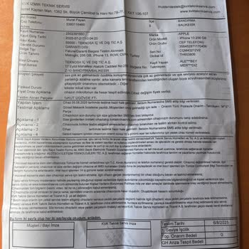 Garanti Kapsamındaki İphone İçin Yetersiz Servis Ve Yüksek Değişim Ücreti