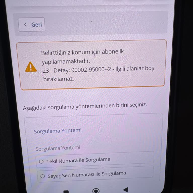 Elektrik Abonelik Başvurusunda Teknik Sorun Ve İşlem Engeli