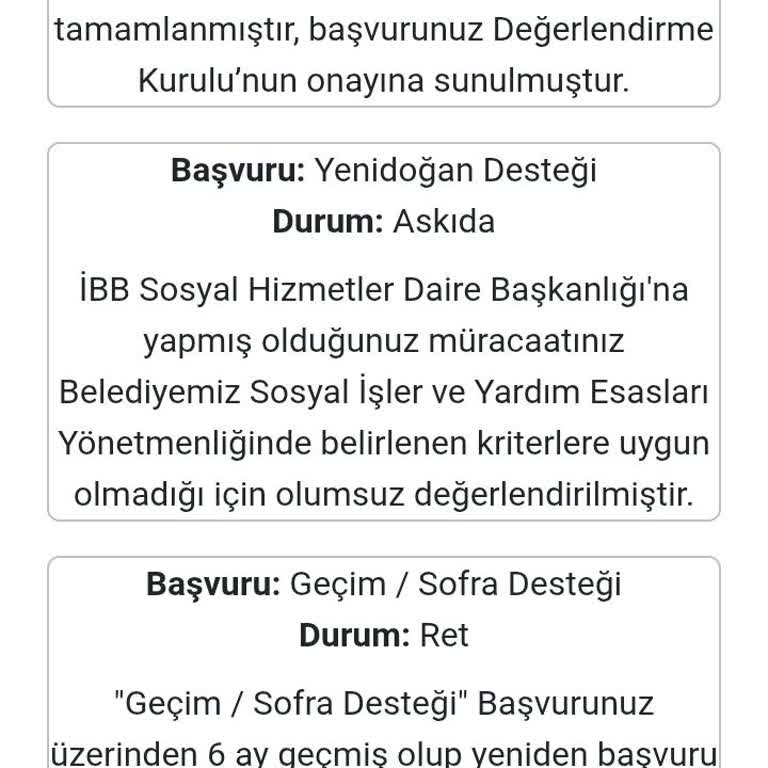 Yenidoğan Desteği Başvurumun Gerekçesiz Reddedilmesi Ve Mağduriyetim