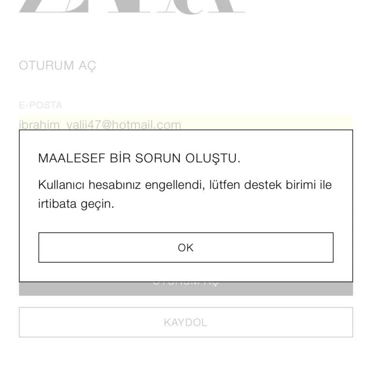 Zara Hesabım Engellendiği İçin İade Sürecim Aksadı