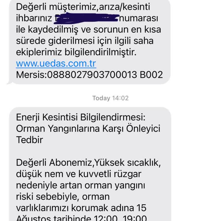 UEDAŞ'tan Uzun Süren Ve Habersiz Elektrik Kesintilerine Çözüm Bekliyoruz